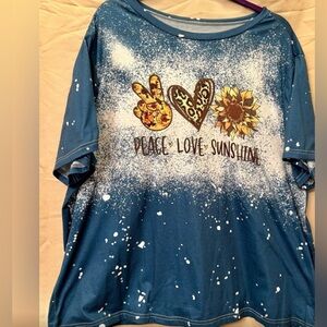 SHEIN Blue Graphic Short Sleeve Tee